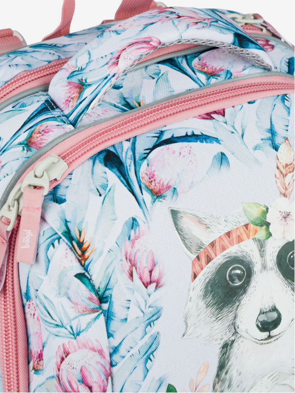 BAAGL  Бяла чанта за училище Baagl Шели Енот