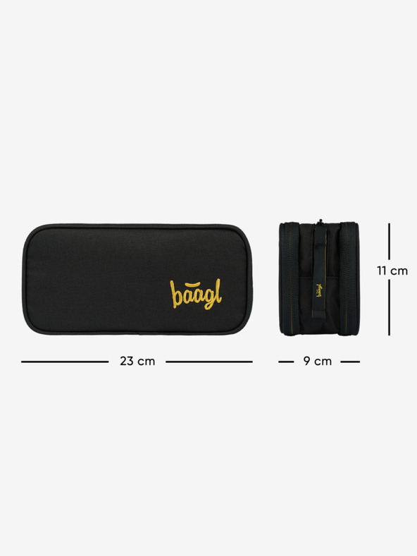 BAAGL  Черен ученически моливник Baagl Big Black