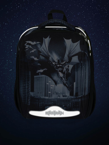 BAAGL  Черна ученическа чанта Baagl Shelly Batman Dark City