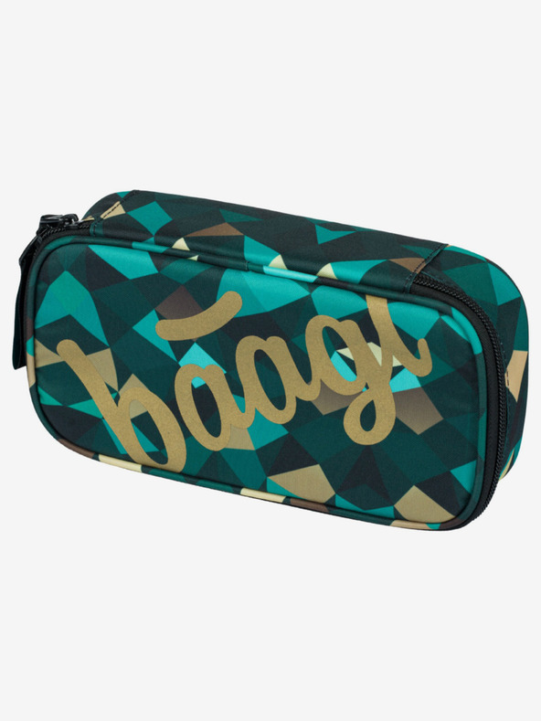 BAAGL  Зелен училищен моливник Baagl Skate Polygon