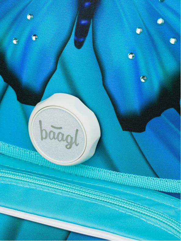 BAAGL  Синя училищна раница Ergo Baagl Butterfly