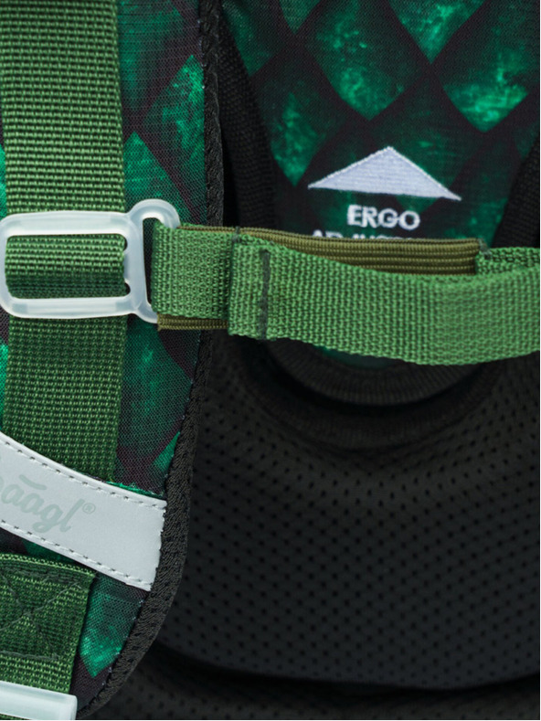 BAAGL  Зелена училищна чанта Ergo Baagl Dragon