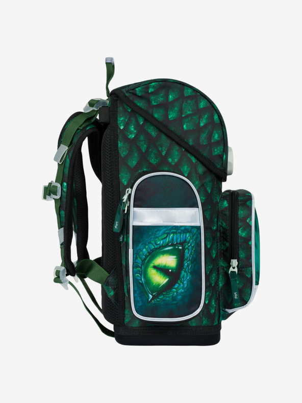 BAAGL  Зелена училищна чанта Ergo Baagl Dragon