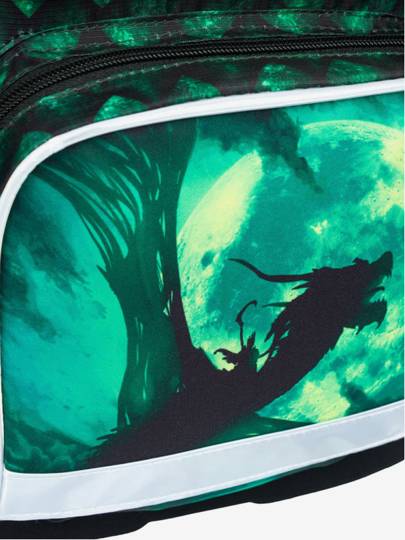 BAAGL  Зелена училищна чанта Ergo Baagl Dragon