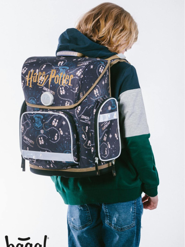 BAAGL  Син ученически несесер Ergo Baagl Harry Potter Pobertův Plánek
