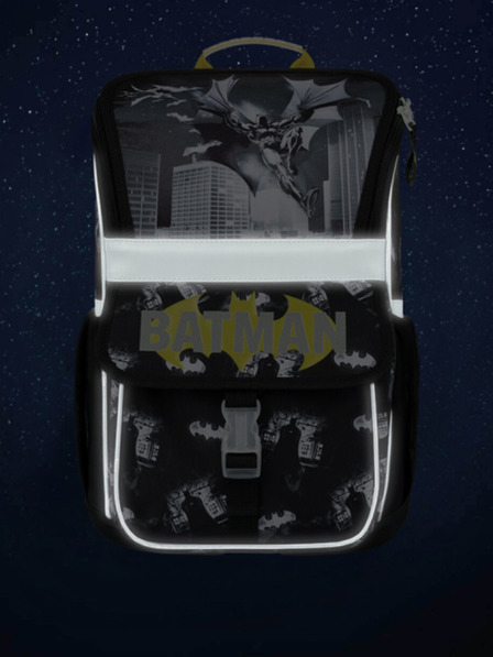 BAAGL  Черна ученическа чанта Zippy Baagl Batman Darky City