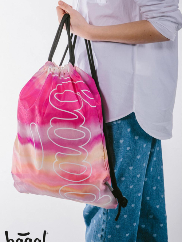 BAAGL  Розова чанта Baagl Skate Розови ивици