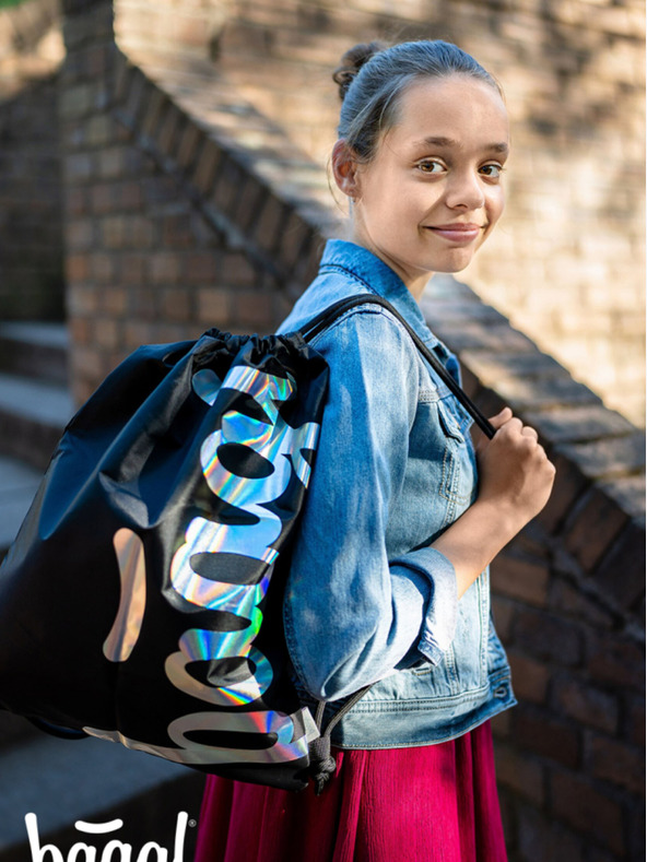 BAAGL  Черна чанта Baagl Metallic Holo