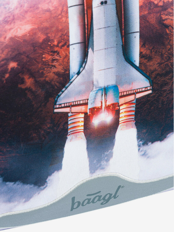 BAAGL  Син училищен комплект - куфарче, моливник, чанта Baagl Shelly Space Shuttle