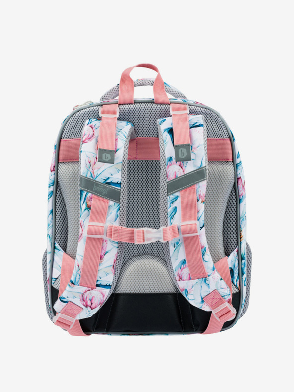 BAAGL  Бял училищен комплект - куфарче, моливник, чанта Baagl Shelly Raccoon