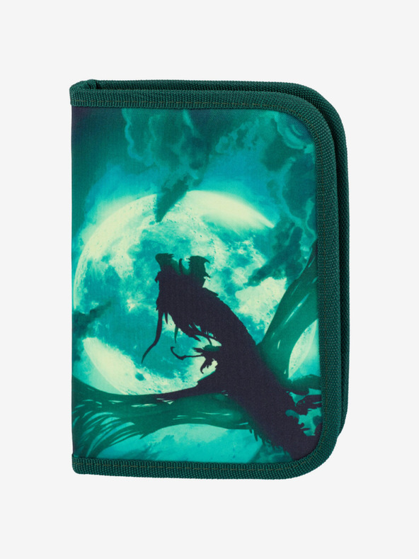 BAAGL  Зелен училищен комплект Ergo - куфарче, моливник, чанта Baagl Dragon