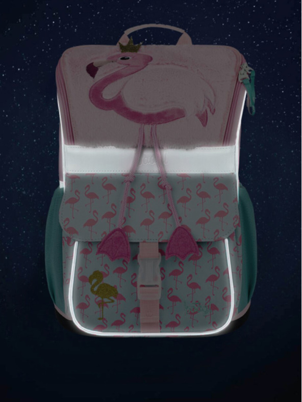 BAAGL  Розов училищен комплект Zippy - куфарче, моливник, чанта Baagl Flamingo