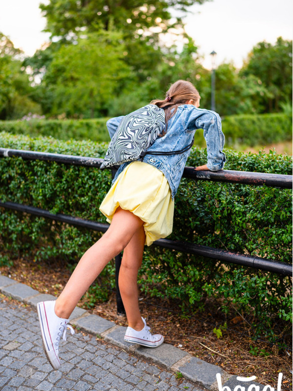 BAAGL  Черен ученически комплект - раница, моливник, чанта Baagl Core Mixture