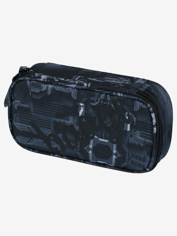 BAAGL  Сив училищен комплект - раница, моливник, чанта Baagl Core Technic