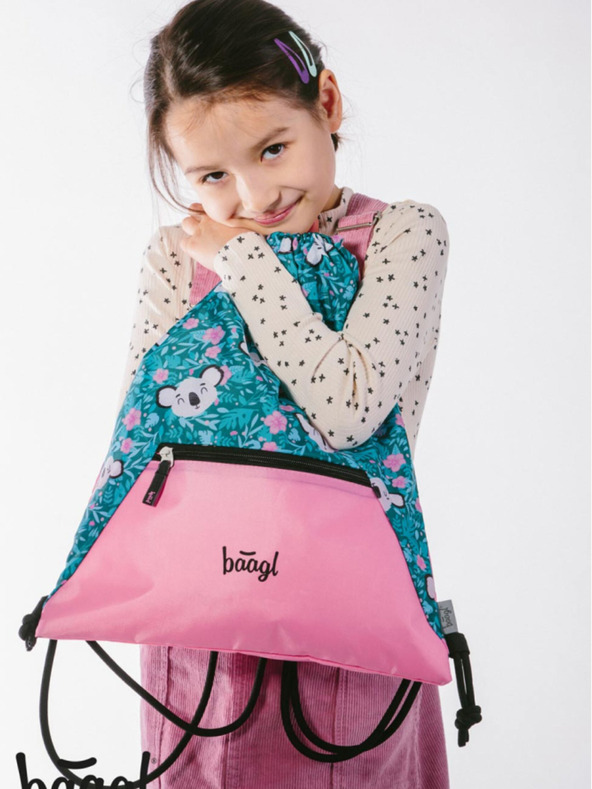 BAAGL  Зелена чанта с джоб Baagl Бебе коала