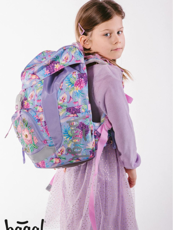 BAAGL  Пурпурна ученическа раница Airy Baagl Hummingbird