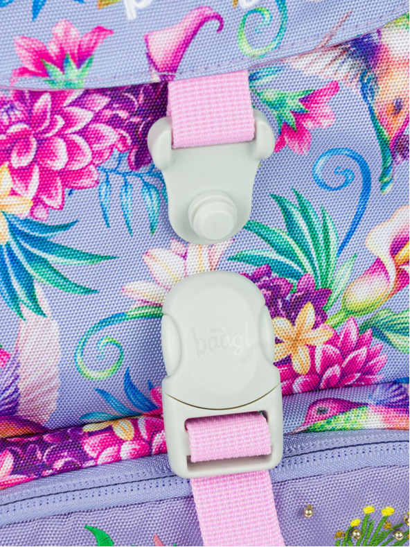 BAAGL  Пурпурна ученическа раница Airy Baagl Hummingbird