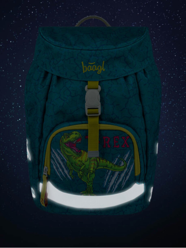 BAAGL  Зелена ученическа раница Airy Baagl T-Rex