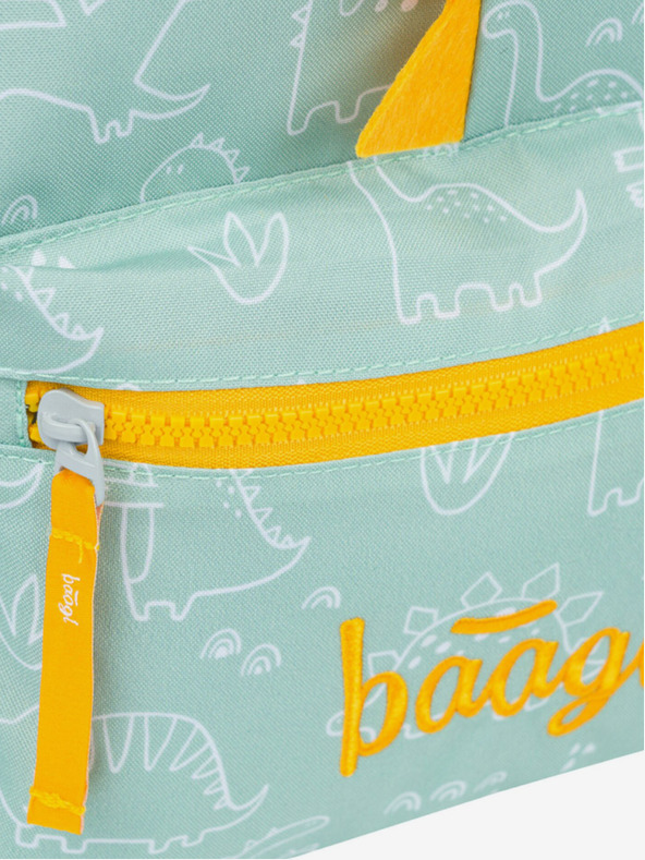 BAAGL  Зелена предучилищна раница Baagl Dino