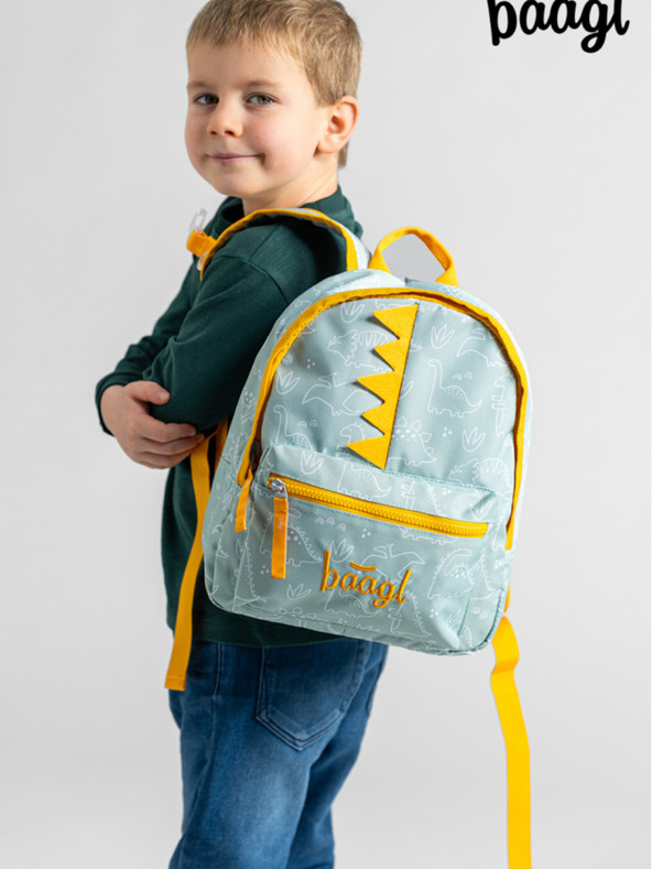BAAGL  Зелена предучилищна раница Baagl Dino