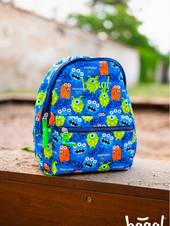 BAAGL  Синя предучилищна раница Baagl Чудовища