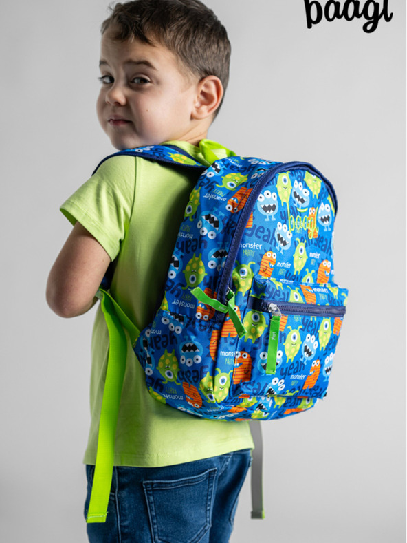 BAAGL  Синя предучилищна раница Baagl Чудовища