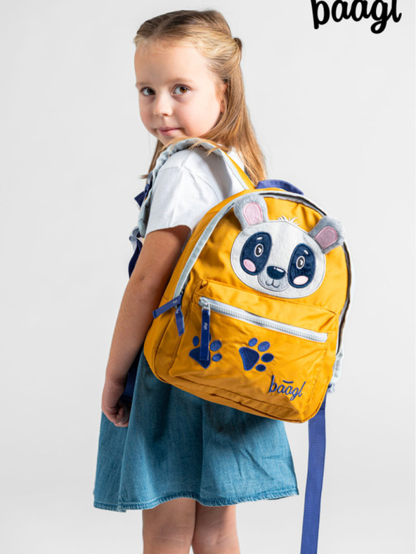 BAAGL  Жълта раница за предучилищна възраст Baagl Raccoon