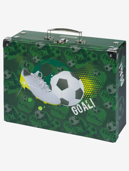 BAAGL  Зелен сгъваем училищен калъф с обков Baagl Футбол