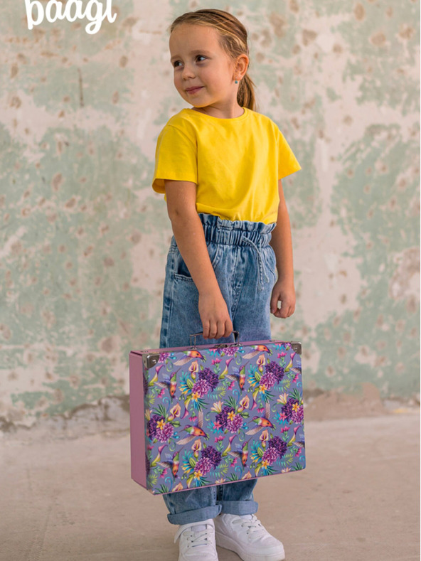 BAAGL  Лилав сгъваем училищен калъф с обков Baagl Колибри