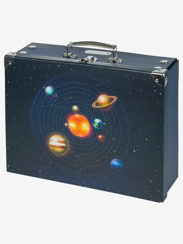 BAAGL  Син сгъваем училищен калъф с обков Baagl Планети