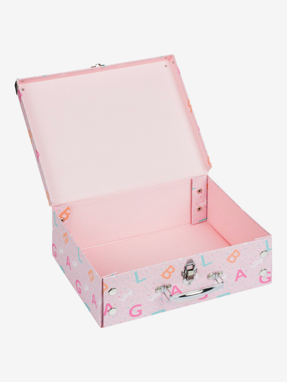 BAAGL  Розов сгъваем училищен калъф с обков Лого Baagl