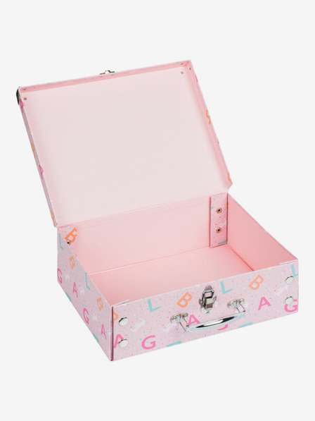 BAAGL  Розов сгъваем училищен калъф с обков Лого Baagl