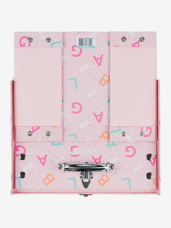 BAAGL  Розов сгъваем училищен калъф с обков Лого Baagl