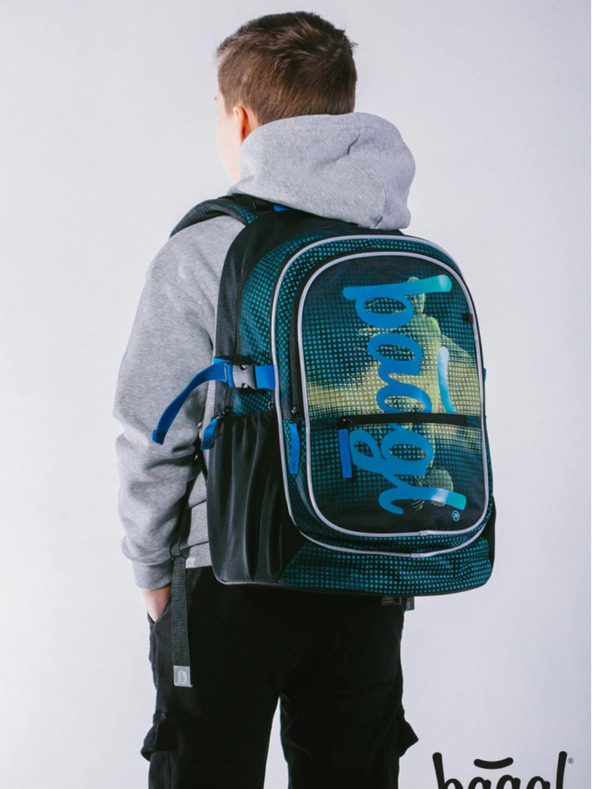 BAAGL  Зелен училищен комплект Core - раница, моливник, чанта Baagl Футболист