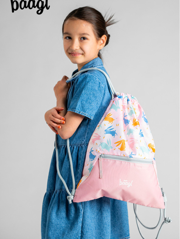 BAAGL  Розова чанта с джоб Baagl Зайче