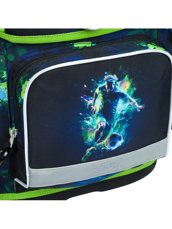 BAAGL  Зелена ученическа чанта Ergo Baagl Футболист