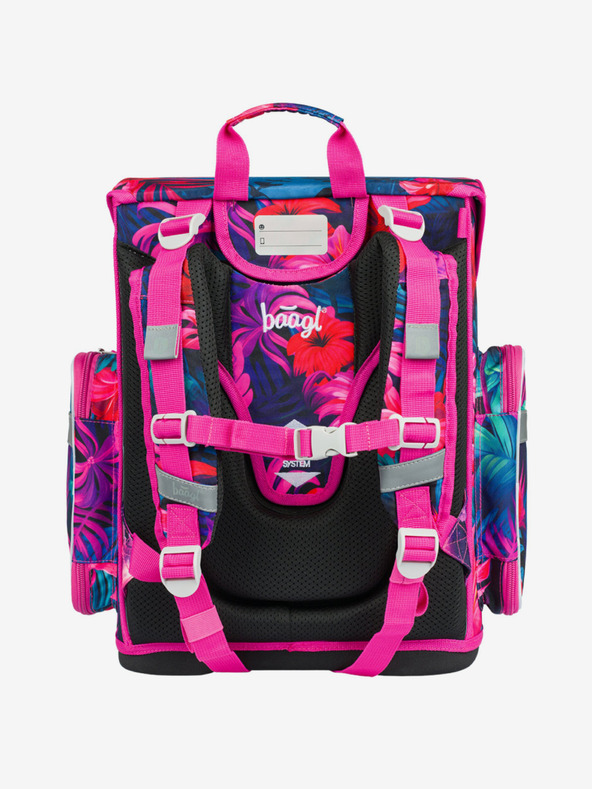 BAAGL  Розова ученическа чанта Ergo Baagl Фламинго