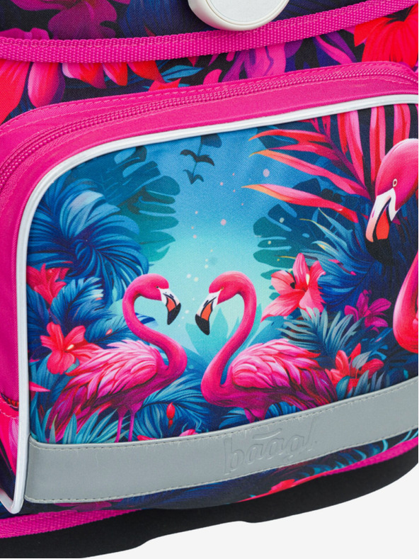 BAAGL  Розова ученическа чанта Ergo Baagl Фламинго