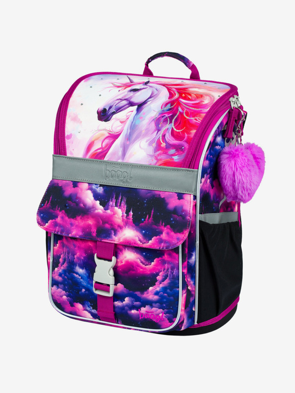 BAAGL  Лилава ученическа чанта Zippy Baagl Царство на еднорозите