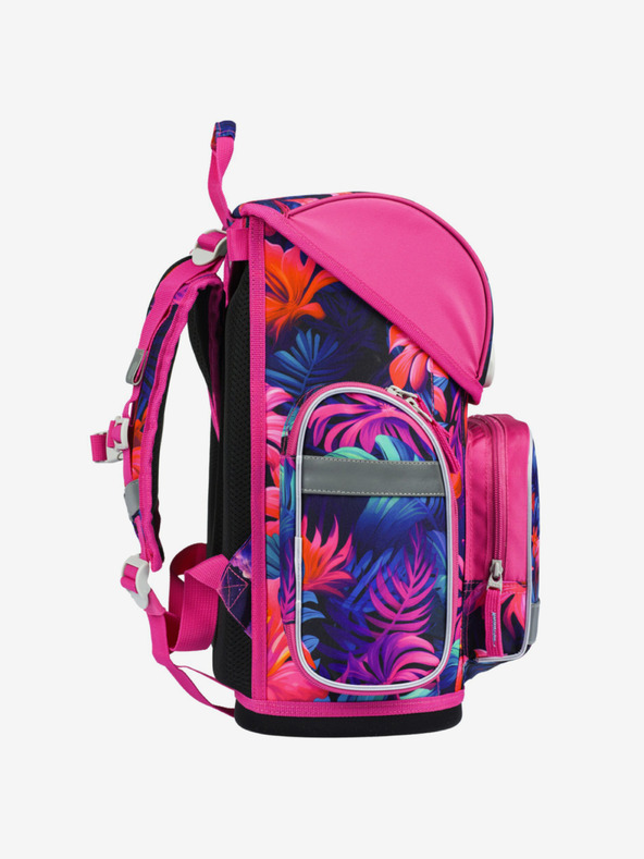 BAAGL  Розов училищен комплект Ergo - куфарче, моливник, чанта Baagl Flamingos