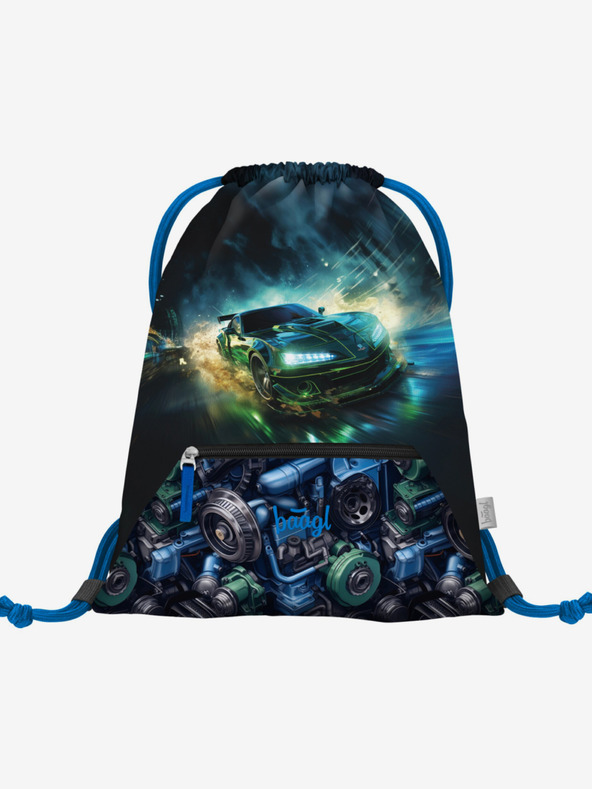 BAAGL  Черен училищен комплект Zippy - куфарче, моливник, чанта Baagl Състезателна кола