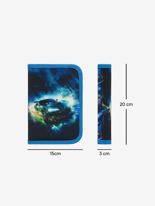 BAAGL  Черен училищен комплект Zippy - куфарче, моливник, чанта Baagl Състезателна кола