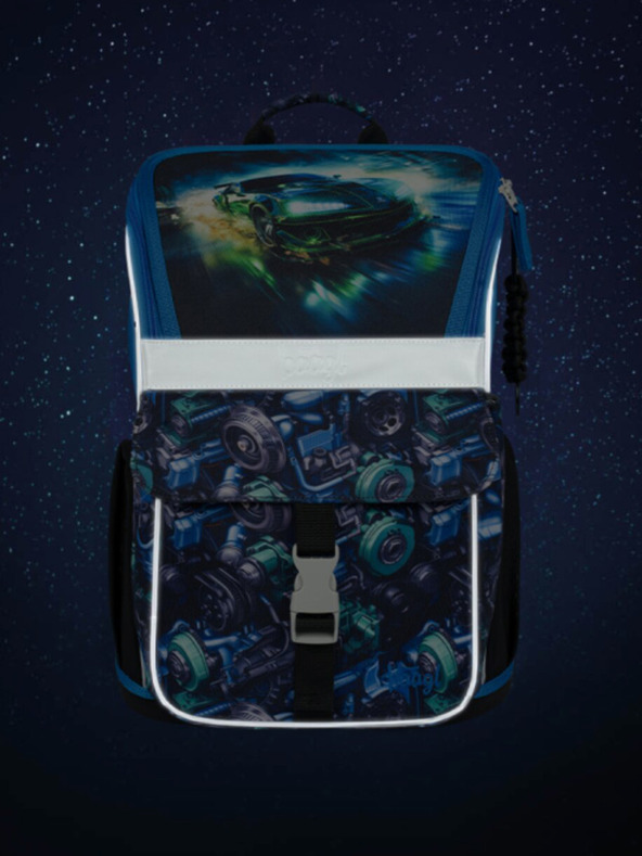 BAAGL  Черен училищен комплект Zippy - куфарче, моливник, чанта Baagl Състезателна кола