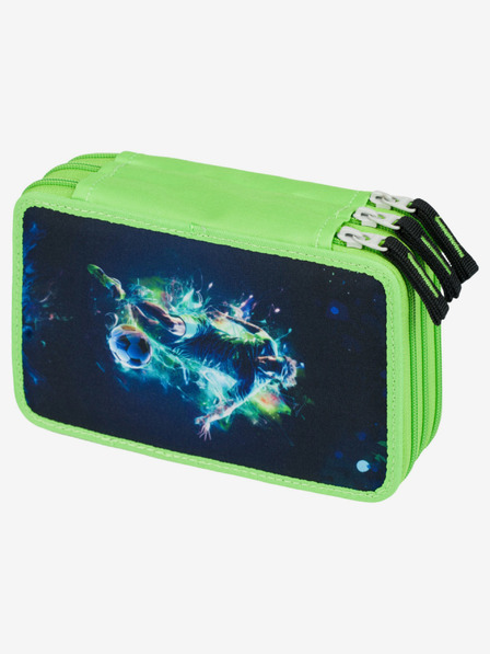 BAAGL  Зелен ученически моливник на три нива Baagl Футболист