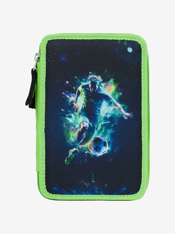 BAAGL  Зелен ученически моливник на три нива Baagl Футболист