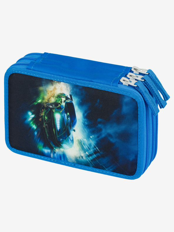 BAAGL  Син училищен моливник на три нива Baagl Състезателна кола