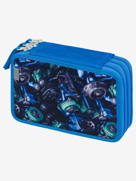 BAAGL  Син училищен моливник на три нива Baagl Състезателна кола