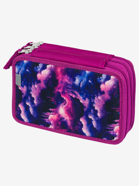 BAAGL  Лилав училищен моливник три нива Baagl Царство на еднорога