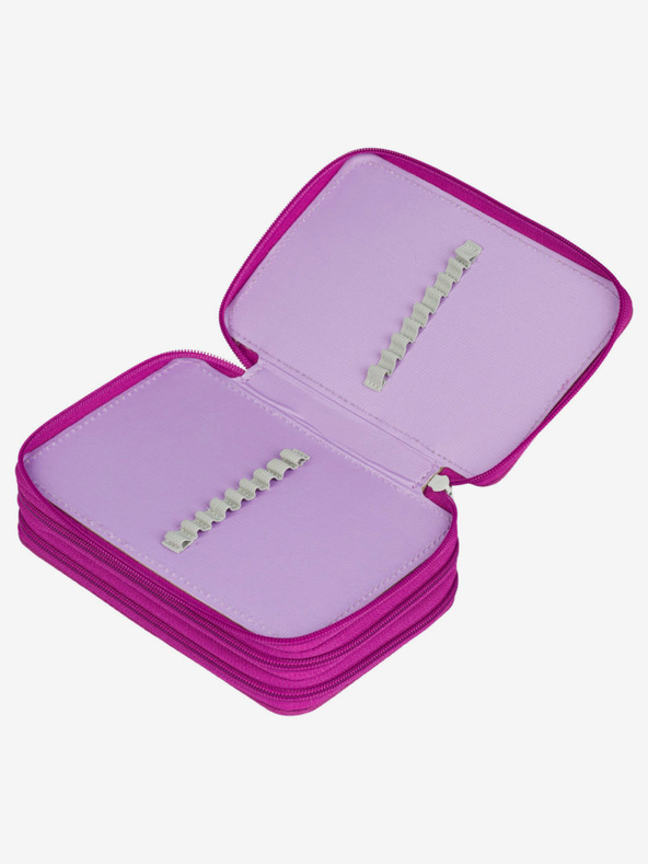 BAAGL  Лилав училищен моливник три нива Baagl Царство на еднорога