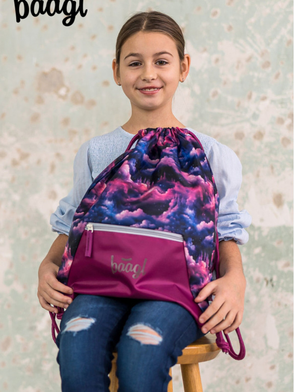 BAAGL  Лилава чанта с джоб Baagl Unicorn Kingdom